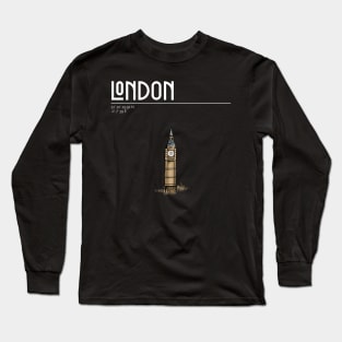 London, Big Ben, coordinates Long Sleeve T-Shirt